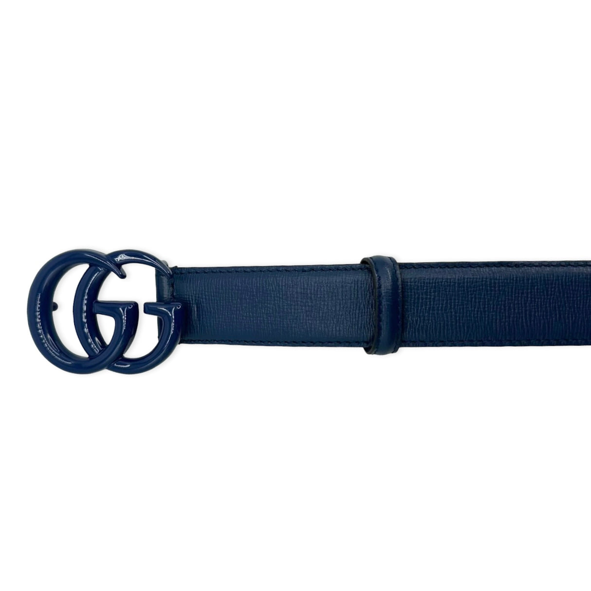 Calfskin Enamel GG Marmont Thin Belt