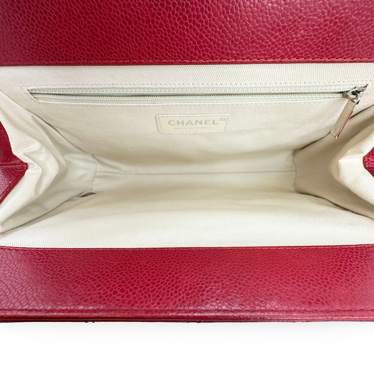 CHANEL: Quilted Caviar Large CC Timeless Clutch