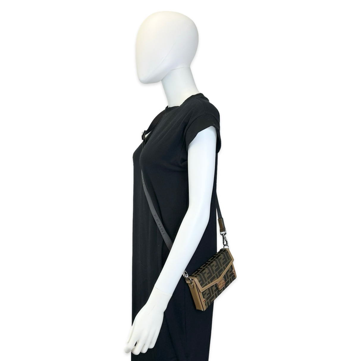 FENDI: FF Canvas Zucca Baguette Soft Trunk