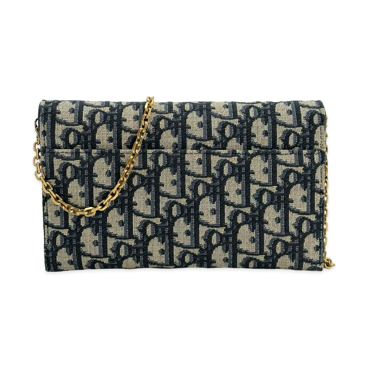 Oblique Long Saddle Wallet with Chain