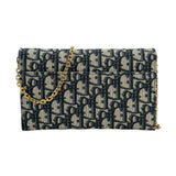 Oblique Long Saddle Wallet with Chain