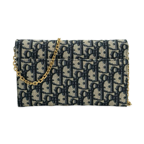 Oblique Long Saddle Wallet with Chain