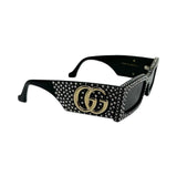 Crystal GG Rectangle Sunglasses