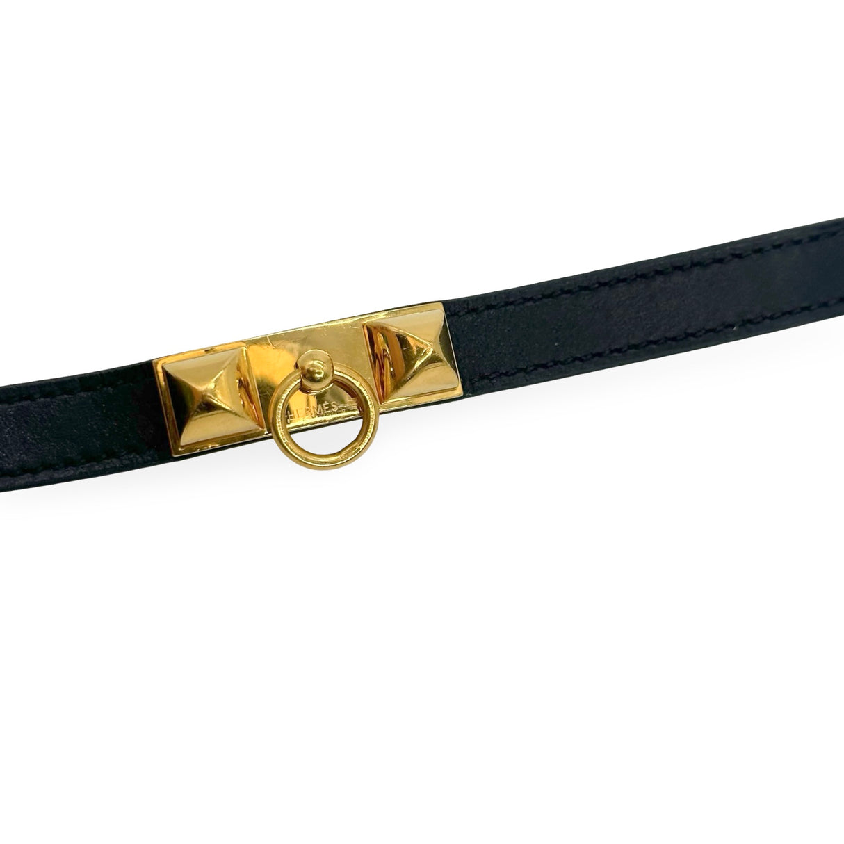HERMES: Leather Rivale Double Tour Bracelet