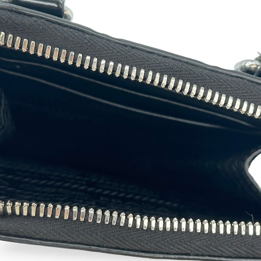 PRADA: Embossed Leather Symbole Phone Holder Crossbody