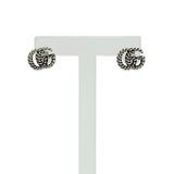 GUCCI: Sterling Silver GG Marmont Stud Earrings