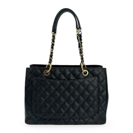 CHANEL: Quilted Caviar Grand Shopping Tote