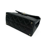CHANEL: Quilted Caviar Small Top Handle