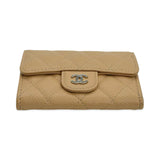 CHANEL: Quilted Caviar Classic Flap Card Holder