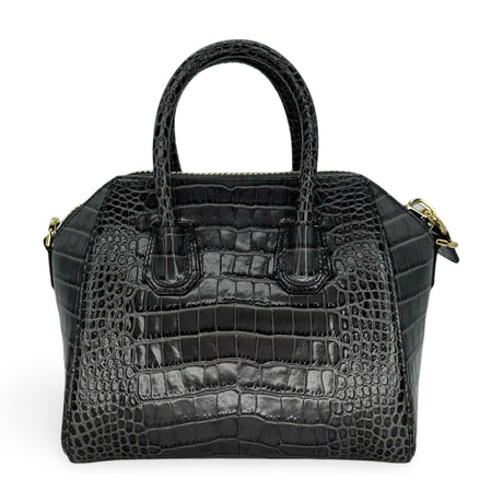 GIVENCHY: Croc Embossed Mini Antigona