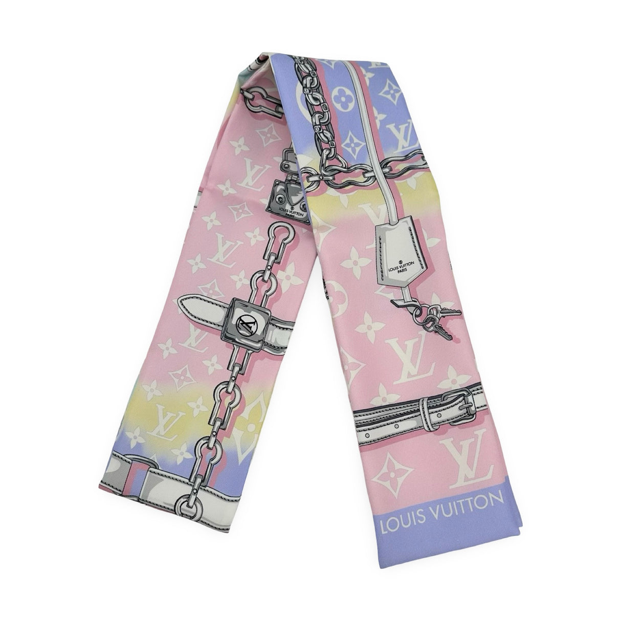 LOUIS VUITTON: Silk Monogram Confidential Bandeau