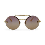 VERSACE: Round Gradient Sunglasses