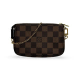 LOUIS VUITTON: Damier Ebene Mini Pochette Accessoires