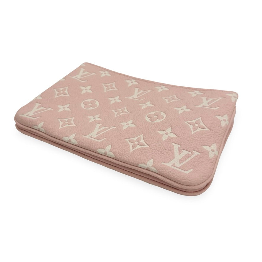 LOUIS VUITTON: Monogram Empreinte Double Zip Pochette