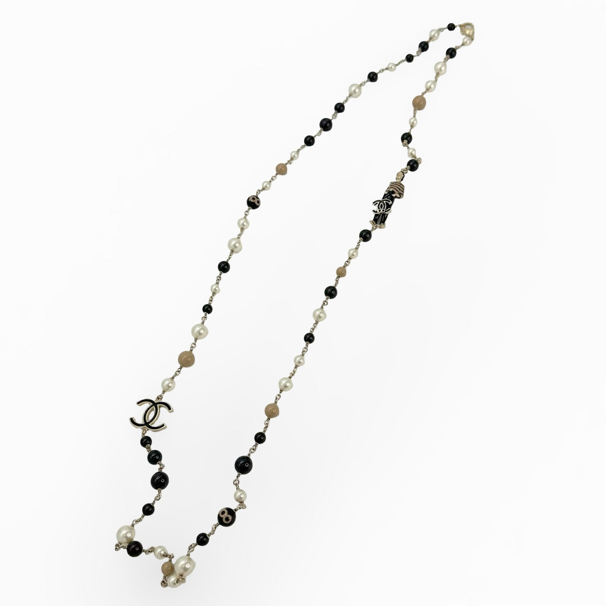 CHANEL: 100th Anniversary CC Enamel Beaded Long Necklace