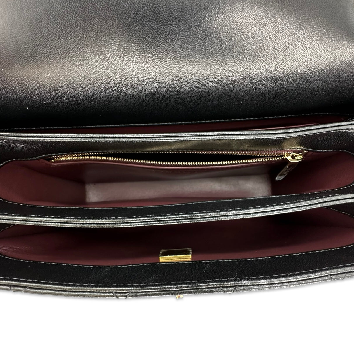 CHANEL: Quilted Lambskin Small Trendy Top Handle Flap Bag