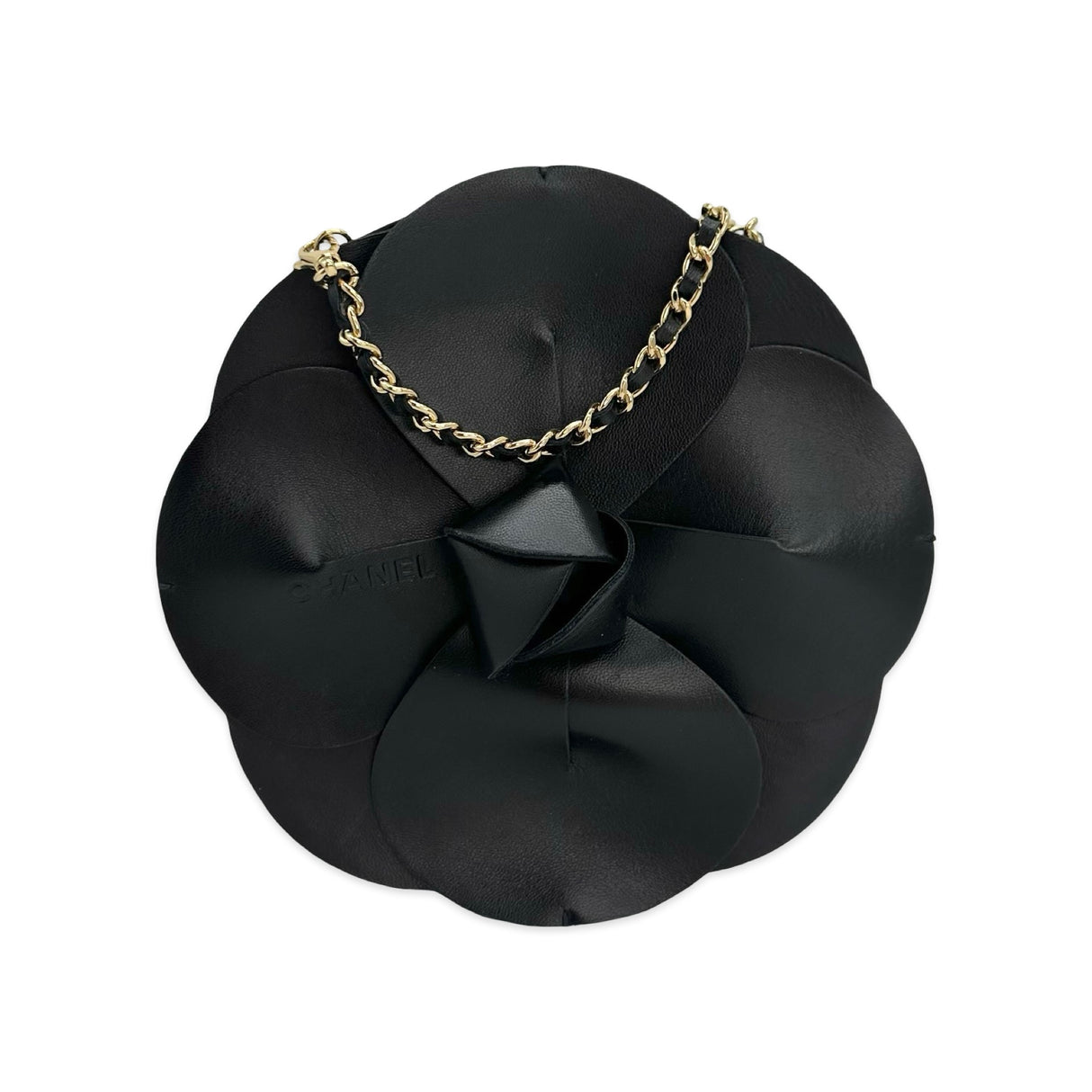CHANEL: Leather Camellia Flower Bag