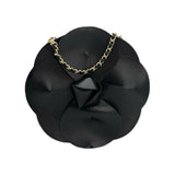 CHANEL: Leather Camellia Flower Bag