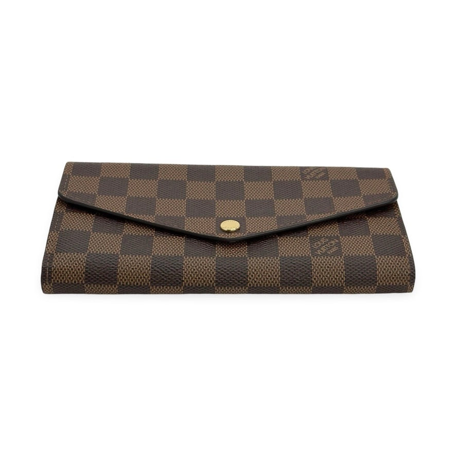 LOUIS VUITTON: Damier Ebene Sarah Wallet