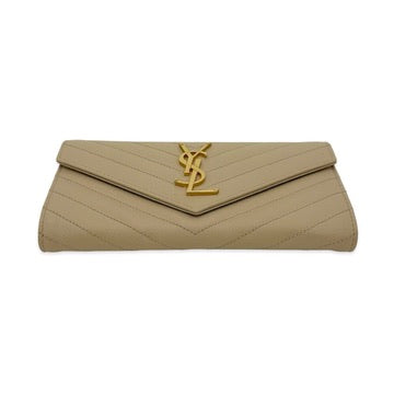 Quilted Grain de Poudre Cassandre Large Flap Wallet