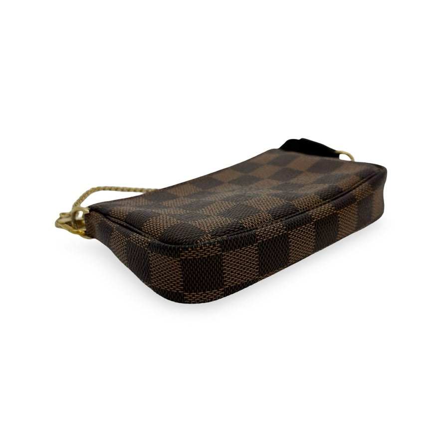 LOUIS VUITTON: Damier Ebene Mini Pochette Accessoires