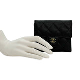 Quilted Caviar Classic Flap Wallet
