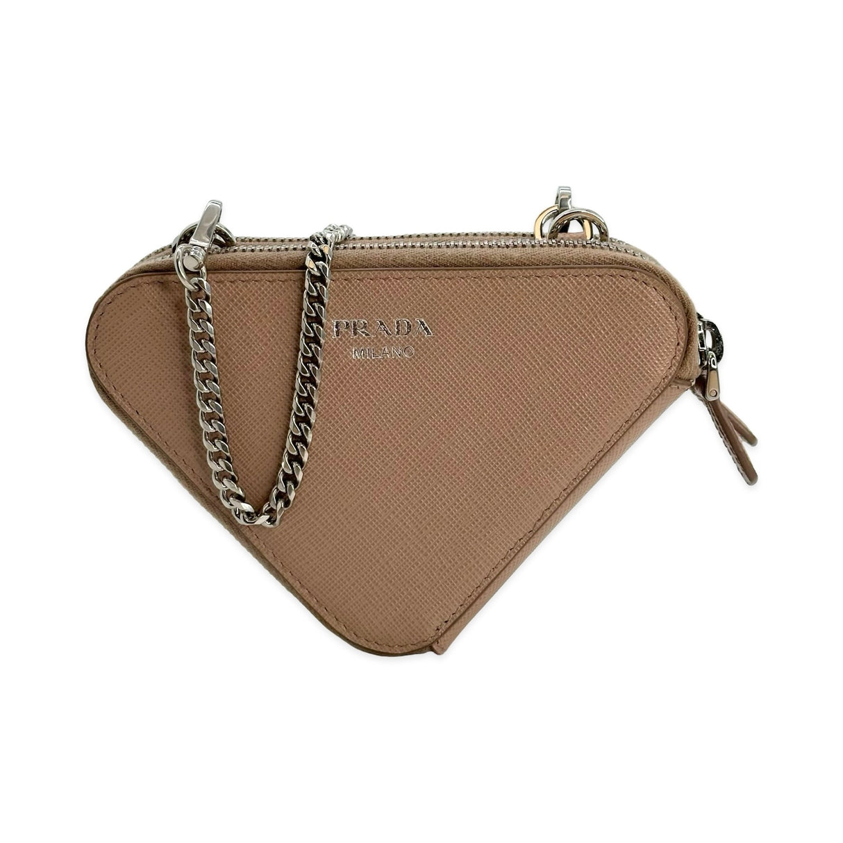 Saffiano Mini Triangle Pouch
