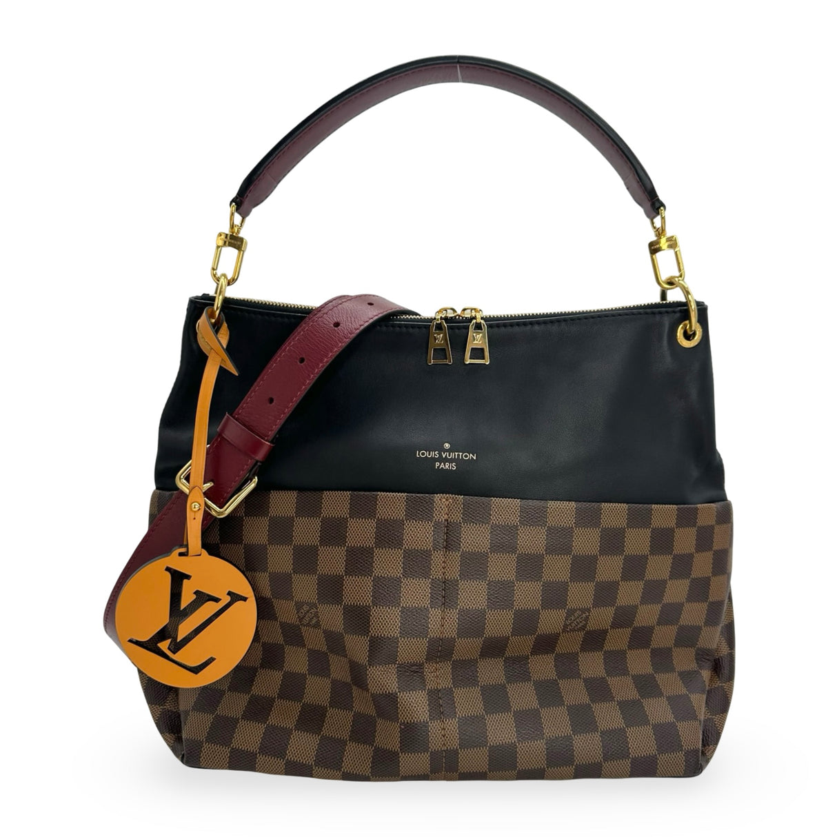 LOUIS VUITTON: Damier Ebene Maida Hobo