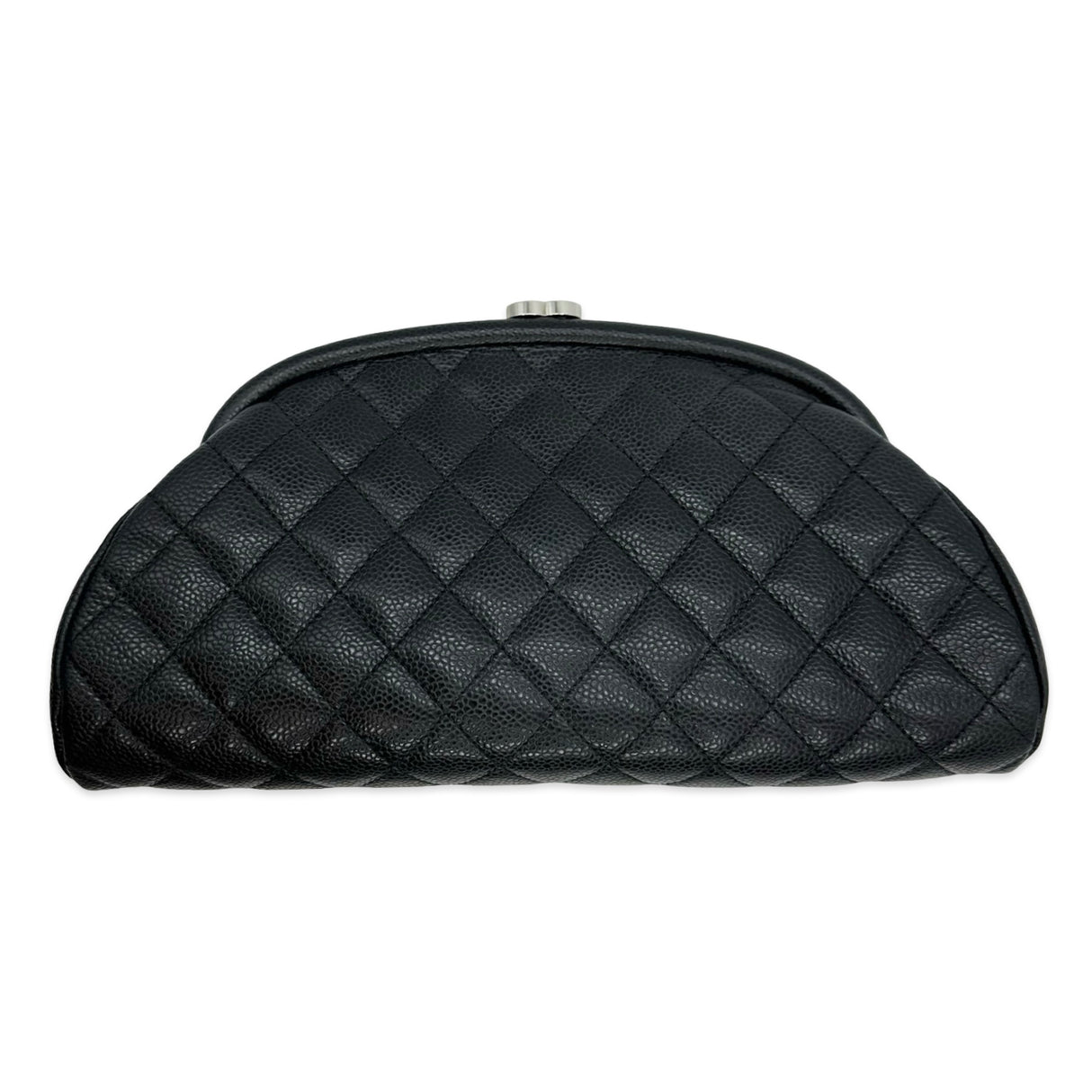 CHANEL: Quilted Caviar CC Timeless Clutch