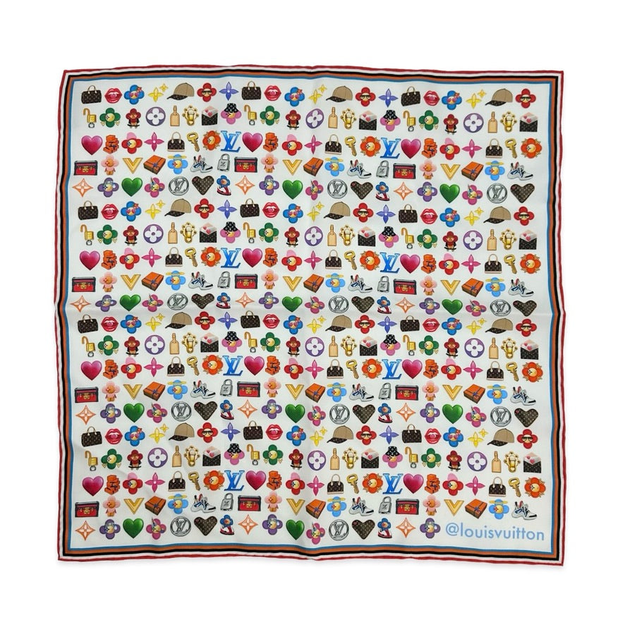 Silk LVMOJI Scarf