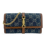 GUCCI: GG Denim Jackie 1961 Chain Wallet