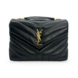 SAINT LAURENT: Quilted Leather Small LouLou