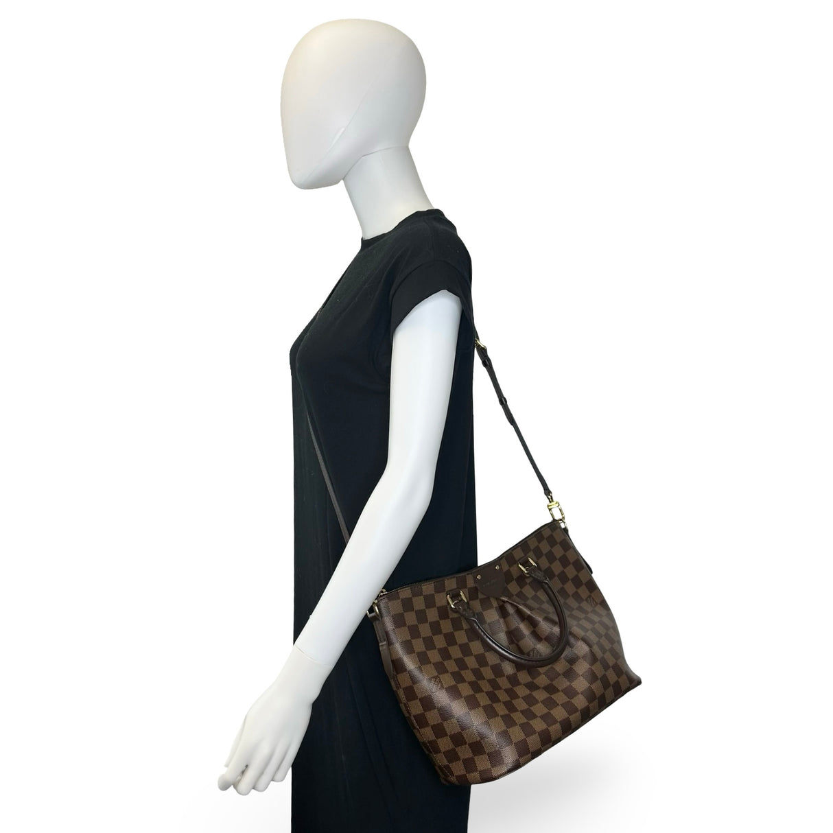 LOUIS VUITTON: Damier Ebene Sienna MM
