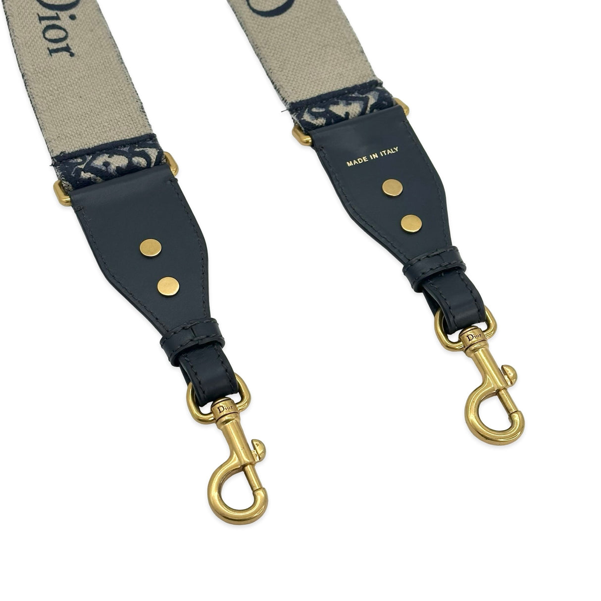 CHRISTIAN DIOR: Oblique Canvas Shoulder Strap with Ring