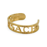 VERSACE: Logo Cuff Bracelet