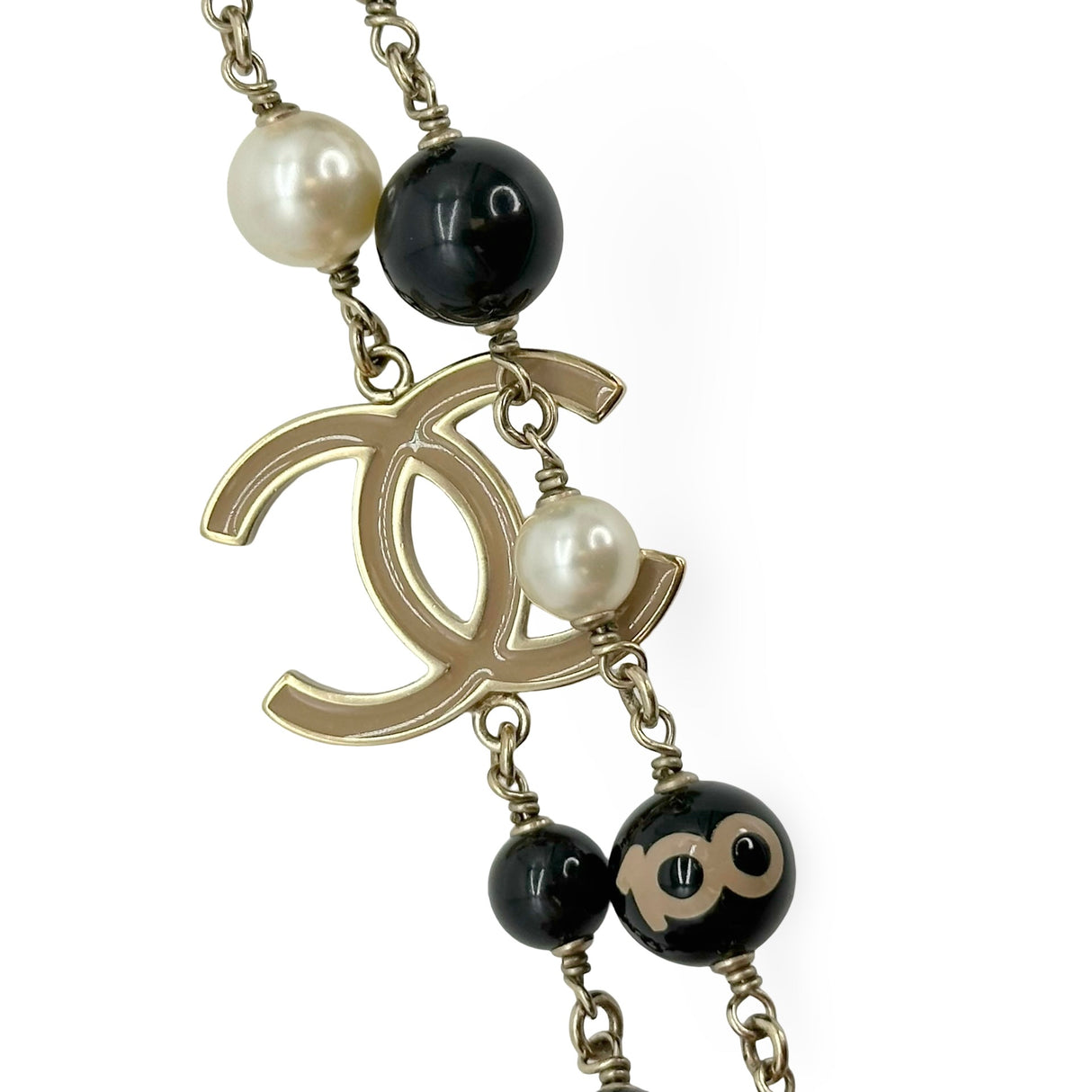 CHANEL: 100th Anniversary CC Enamel Beaded Long Necklace