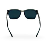 CHANEL: Woven Leather Square Sunglasses