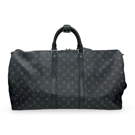 LOUIS VUITTON: Monogram Eclipse Keepall Bandouliere 55