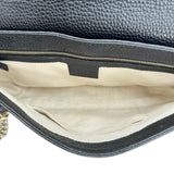 GUCCI: Leather Medium Soho Flap Chain Bag