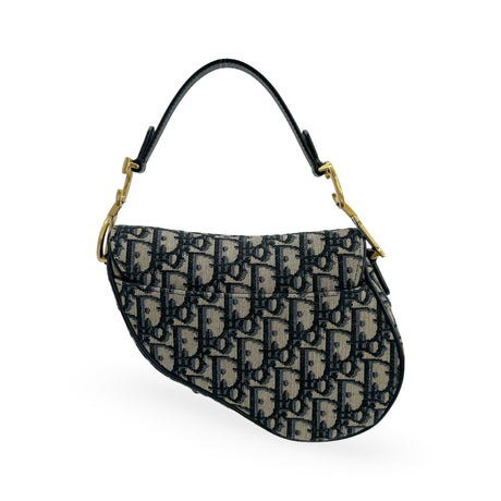 CHRISTIAN DIOR: Oblique Jacquard Mini Saddle Bag
