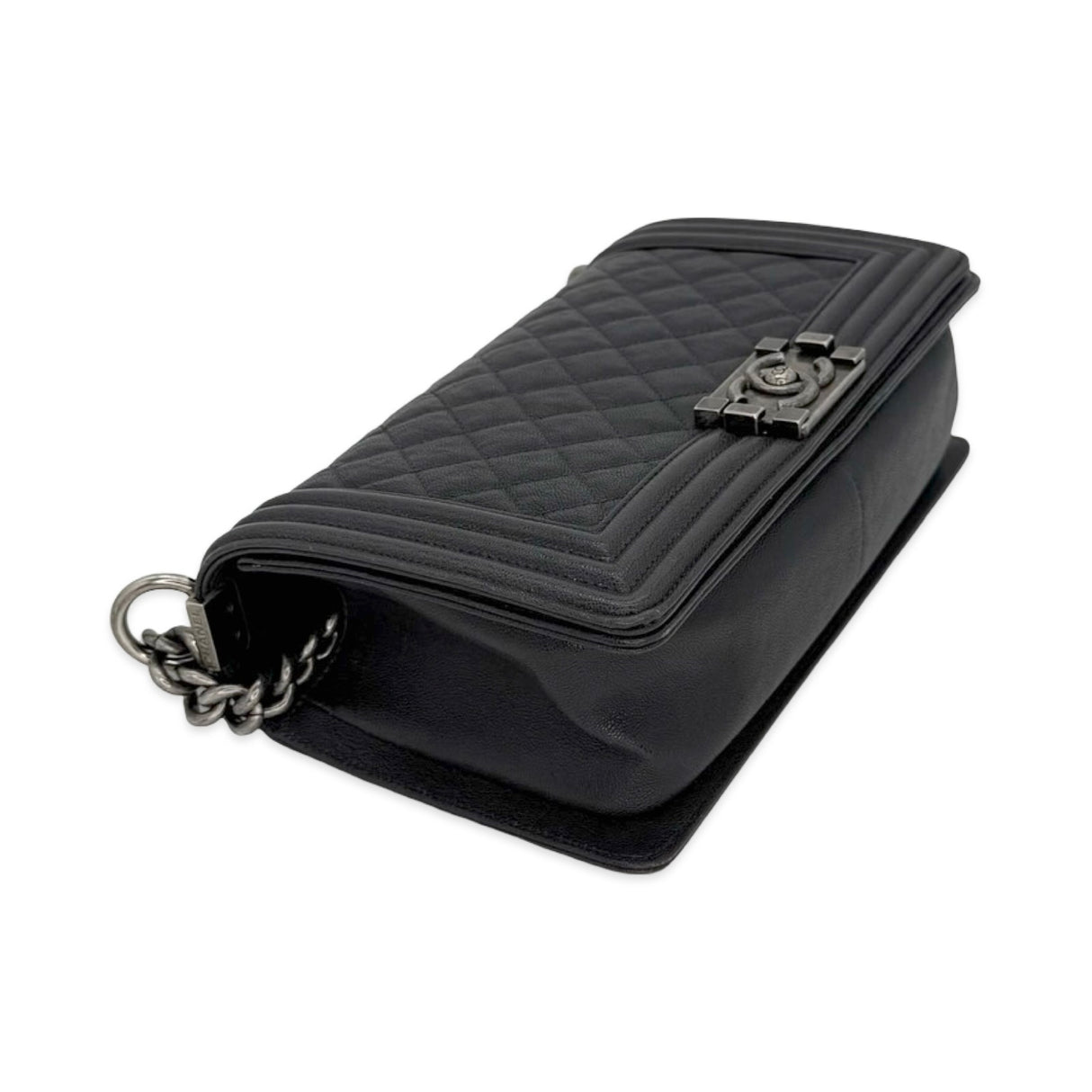 Quilted Caviar Old Medium Boy Bag