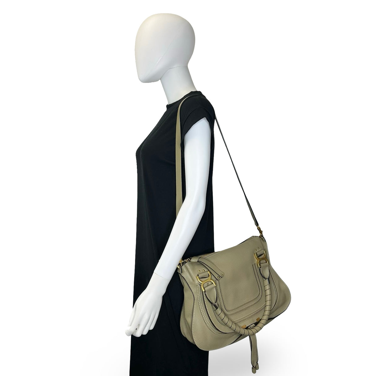 CHLOE: Leather Medium Marcie Double Carry Bag