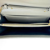 SAINT LAURENT: Triquilt Grain de Poudre Envelope Chain Wallet
