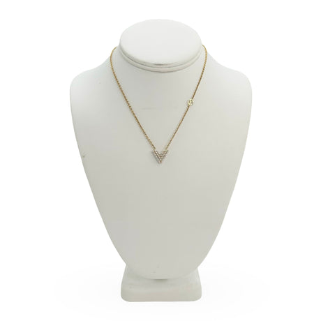LOUIS VUITTON: Pearl Essential V Necklace