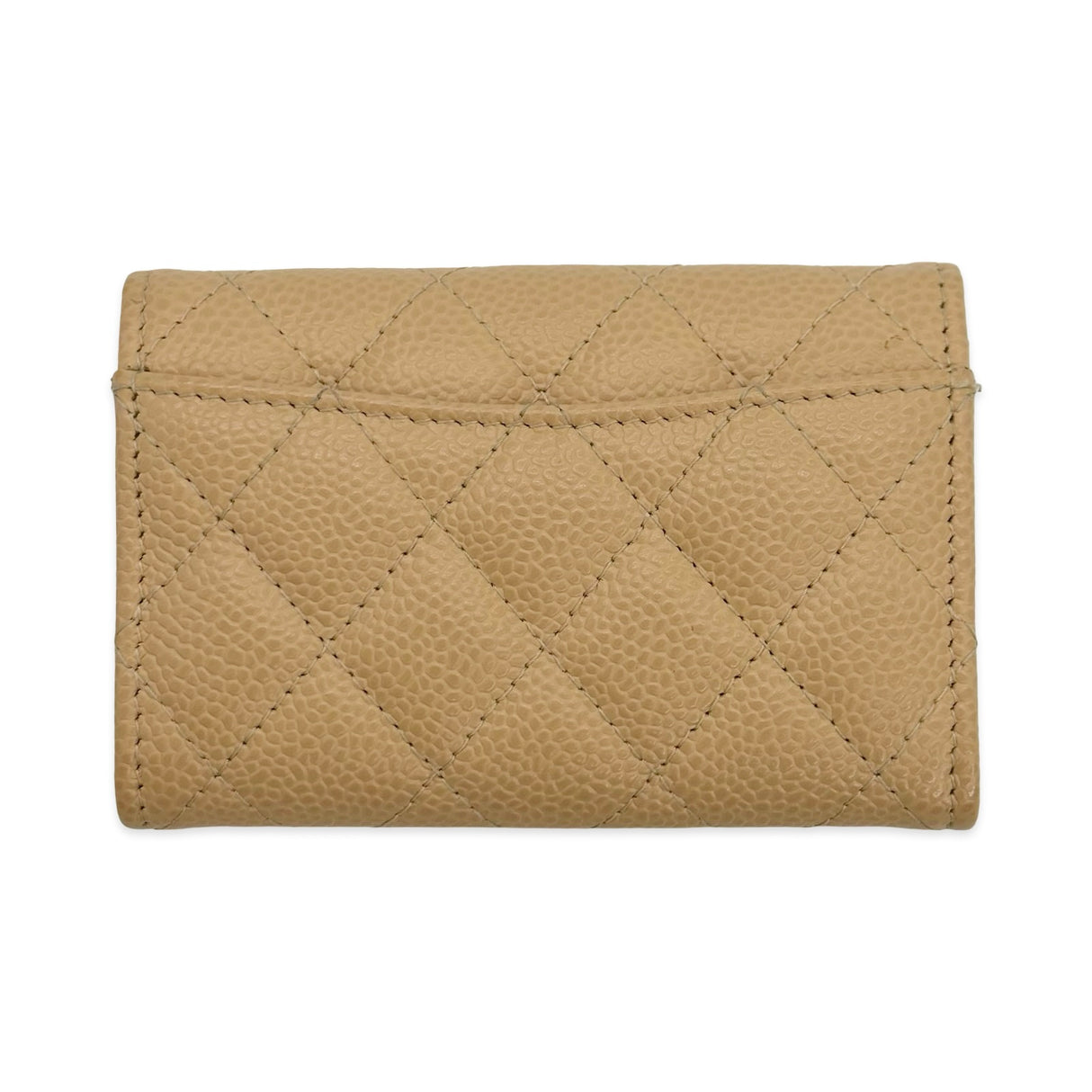 CHANEL: Quilted Caviar Classic Flap Card Holder