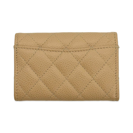 CHANEL: Quilted Caviar Classic Flap Card Holder