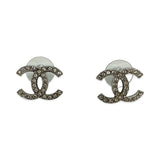 CHANEL: Crystal CC Post Earrings