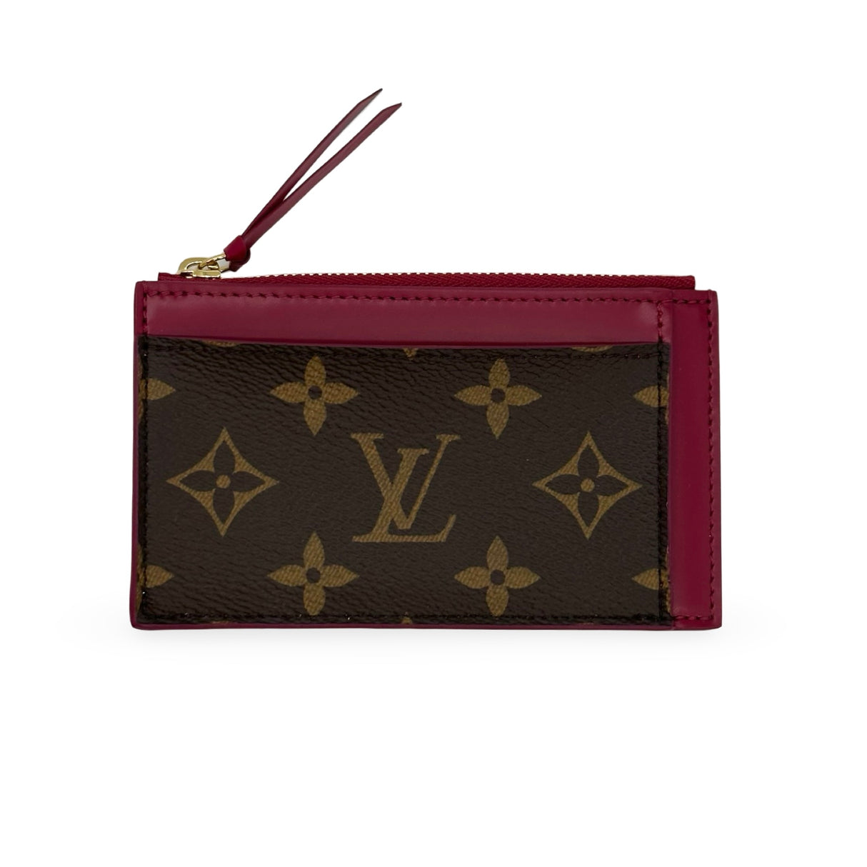 LOUIS VUITTON: Monogram Zip Card Case