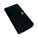 Grained Calfskin GG Marmont Zip Around Wallet