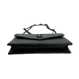 SAINT LAURENT: Quilted Grain de Poudre Small Cassandre Envelope Chain Wallet